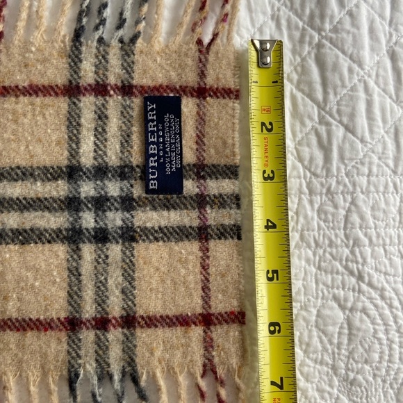 Burberry Happy Scarf Double Fringe Nova Check Lambswool Extra Long - Picture 8 of 15